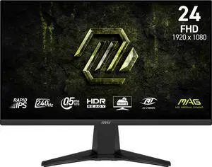 MSI 24" (23.8" viewable) Full HD 240Hz IPS 0.5ms HDR ready with AMD FreeSync (AMD Adaptive Sync) Gaming Computer Monitor MAG 245F X24