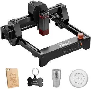 Rosewill  Mini Laser Engraver 3.5W Diode Laser Engraving & Cutting Machine, 12000mm/min High Speed,  0.04mm Compressed Spot, ,130x140mm Engraving Area,Portable Engraver Eye Protection