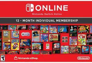 Nintendo Switch Online 12-Month Individual Membership [Digital Code]