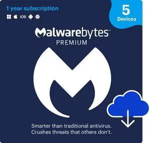 Malwarebytes Premium Security - 5 Devices / 1 Year - Download