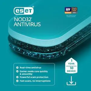 ESET NOD32 Antivirus 2026 - 10 Devices / 1 Year - Download