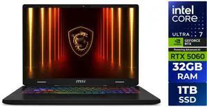 MSI Crosshair 16" 240 Hz - Intel Core Ultra 7 255HX - GeForce RTX 5060 GPU - 32GB DDR5 Memory - 1TB SSD - Windows 11 Home  (Crosshair 16 HX AI D2XWFKG-076US )