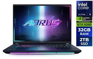GIGABYTE AORUS MASTER 16 Gaming Laptop - Intel Core Ultra 9 275HX - NVIDIA GeForce RTX 5090 - 32GB DDR5 RAM - 2TB SSD - 240Hz 2560x1600 OLED - Windows 11 Home AD