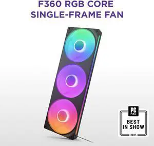 NZXT F360 RGB CORE RF-U36HF-B1 360mm RGB LED Single-Frame RGB Fan Unit