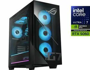 ASUS ROG G700 Gaming Desktop PC, Intel Core Ultra 7 265F, NVIDIA GeForce RTX 5060 8GB GDDR7, 32GB DDR5 RAM, 1TB PCIe 4.0 NVMe M.2 SSD, Windows 11 Home, G700TF-PS766