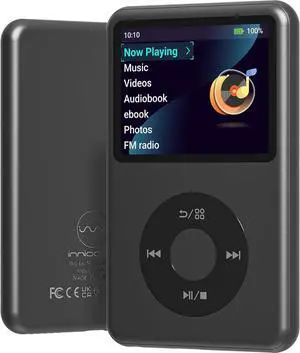 MP3 Player with Bluetooth 128GB Portable Music Digital Players Supports Playlist Audiobook Video Nice Gadget for Kids Black