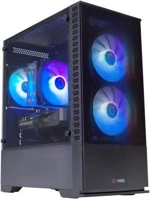 ABS Cyclone Aqua Prebuilt Gaming PC - Windows 11 - Intel Core i5-14400F - GeForce RTX 5060 8GB - DLSS 4 - 32GB DDR4 3200 - 1TB M.2 NVMe SSD