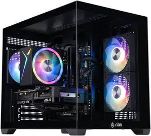 ABS Flux II Aqua Gaming PC Powered by Asus - Windows 11 - Intel Core i7-14700F - GeForce RTX 5070 12GB - DLSS 4 - 32GB DDR5 6000 - 1TB M.2 SSD