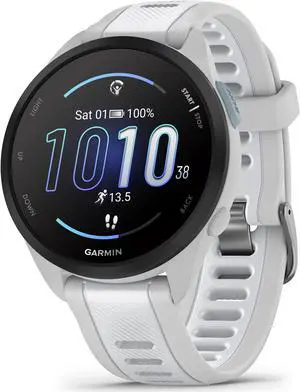 Garmin Forerunner 165, Mist Grey/Whitestone | GPS Running Smart Watch 010-02863-21