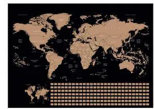 Scratch Off Large Travel Destination Tracker Gift World Map Poster 33X23 Inches
