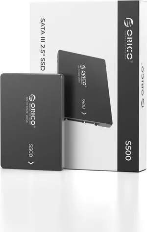ORICO  2.5" SATA SSD 512GB, SATA III 6Gb/s, Read Speed 500MB/s, Internal Solid State Drive 3D NAND Flash, Upgrade PC or Laptop NAS DIY Memory and Storage, S500