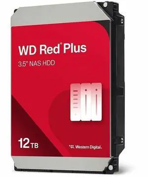 WD Red Plus 12TB NAS Hard Disk Drive - 7200 RPM Class SATA 6Gb/s, CMR, 512MB Cache, 3.5 Inch -  WD120EFGX