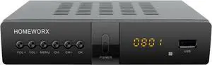 Mediasonic ATSC Digital Converter Box with TV Tuner, TV Recording, USB Multimedia function, 1080P HDMI Output, Metal Case, Clear QAM (HW250STB)