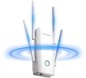 WAVLINK AX3000 Dual Band Wi-Fi 6 Range Extender/Repeater/AP/Router, WiFi Amplifier, 160MHz Bandwidth, 5x5dBi Antennas, Supports Beamforming, BSS Coloring, OFDMA, Coverage up to 3000sq.ft, 256 Devices