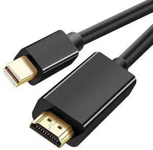 4K Mini DisplayPort (dp)to HDMI Cable 6ft UHD Thunderbolt Cord Compatible with MacBook Air/Pro, Surface Pro, Monitor, TV, Projector
