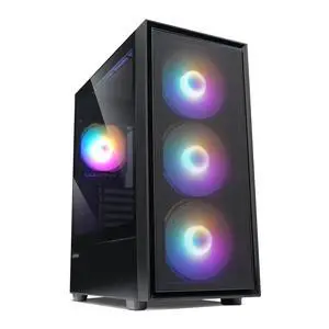Zalman S6 ATX Mid-Tower Desktop Computer RGB Gaming PC Case, 4 Fans | High Airflow with 3x 140mm + 1x 120mm Fixed RGB LED Fans, USB Type-C 3.2, 360mm AIO Radiator & 345mm GPU Support