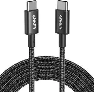 Anker USB C Cable 100W 10ft, New Nylon USB C to USB C Cable 2.0, Type C Charging Cable Fast Charge for MacBook Pro 2020, iPad Pro 2020, iPad Air 4, Galaxy S20, Pixel, Switch, LG, and More(Black)
