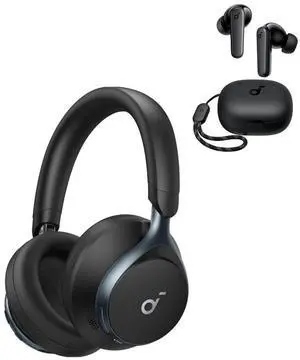 Soundcore by Anker, Space One, Active Noise Cancelling Headphones+Soundcore by Anker P20i True Wireless Earbuds