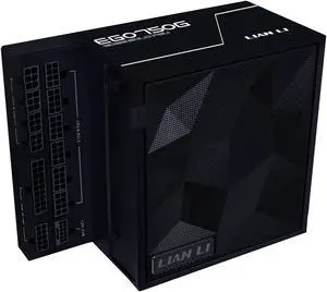Lian Li EDGE750W Fully Modular Low-Noise ATX Power Supply - ATX 3.1 & PCIE 5.1 Compliant - Cybenetics Gold Efficiency - 12V-2x6 Cable - L-Shape Design - Without USB/Fan Hub - Black (EG0750G.B)