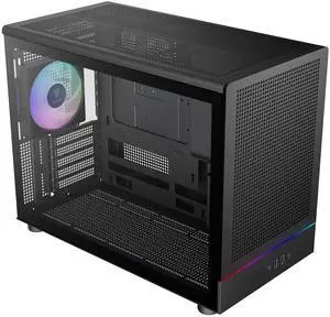 Gamdias ATHENA M4M mini ITX, mATX, micro mesh small form factor PC case, includes 3 PWM fans (Airflow up to 57.56 CFM), fits: 395mm GPU, ATX PSU, and 360mm radiators.