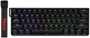 EPOMAKER Aula WIN60 HE 60% Wired Magnetic Keyboard with Adjustable Actuation, 8000 Hz Polling Rate, Hall Effect Switches, Hot-Swap, for FPS Games (Black)