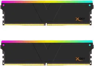 V-COLOR Manta XSky DDR5 16GB (2x8GB) 6000MHz CL36 1.35V SK Hynix IC RGB Gaming Desktop Upgrade Memory Module BLACK, for AMD EXPO (TMXSAL8G60836KWK)
