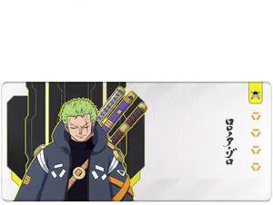 FANTECH One Piece Edition Zoro Gaming mousepad, MP905 Deskmat, Wear-resistant, waterproof, and slip-resistant rubber mat with a stylish design, 36*16*0.2 inch mouse pad, Green Gray