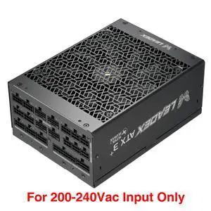 Leadex Titanium 2800W ATX 3.1, Cybenetics Titanium, 10 Years Warranty, Native 12V-2x6, ECO Fanless & Silent Mode, Full Modular, Dual Ball Bearing Fan, 200-240Vac
