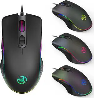TROPRO RGB Gaming Mouse, 6400 dpi, Ergonomic Hand Grips, RGB Backlit Optical Wired Gaming Mouse  7 Programmable Buttons