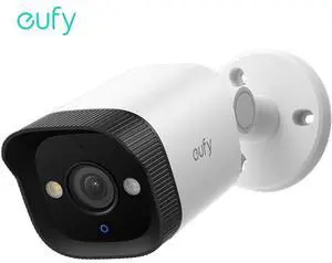 eufy PoE Bullet Security Camera E40, NVR Add On Cam, 4K UHD, 122° FOV, F1.6 Color Night Vision, 24/7 Recording, Human/Vehicle/Pet AI Detection, Red and Blue Strobe, Plug and Play