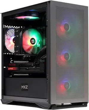 MXZ Gaming PC AMD Ryzen 5 5600X , GeForce RTX4070,16GB DDR4,  KC3000 M.2 SSD 1T, B450, 6RGB Fans,Windows 11 Pro , Gamer Desktop Computer(R5 5600X| RTX4070)