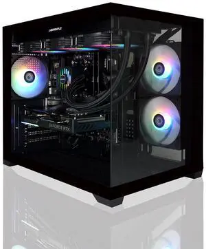 AVGPC Hellfire Gaming PC AMD Ryzen 5 9600X; GeForce RTX 5060 TI 8GB; 16GB DDR5 RAM; 1 TB NVME M.2 SSD; 360mm AIO Liquid Cooler; ARGB Fans; WiFi/AC ; Dual Chamber Case; Windows 11 Home