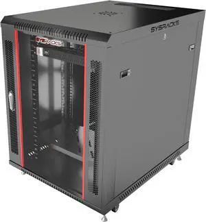 Sysracks 15U Network Rack Cabinet, 35-Inch Deep, for 19-Inch IT Equipment, PDU, Cooling Fan and Lockable Panels