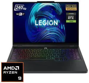 Lenovo Legion Pro 5 10 Gaming 16" WQXGA 240 Hz IPS AMD Ryzen 9 8945HX (Beat Core Ultra 9 275HX) NVIDIA RTX 5060 32GB DDR5 RAM 1TB SSD RGB Backlit KB Wi-Fi 7 BT 5.4 HDMI RJ45 Webcam WIN 11 Pro Black