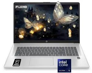 HP 17.3" IPS Full HD Business Laptop Inte Core Ultra 5 225U (Beat i7-1355U) Intel Graphics 16GB DDR5 RAM 512GB SSD Wi-Fi 6 BT 5.4 Backlit KB HDMI Webcam Fingerprint Copilot AI Windows 11 Pro Silver
