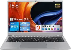BiTECOOL 15.6-inch FHD IPS Laptop, 16GB RAM 1TB, Intel Pentium Gold 6500Y (up to 3.4GHz), 4 Speakers, 2.4/5G WiFi Bluetooth 5.0, Windows 11 Pro Lightweight Portable Notebook