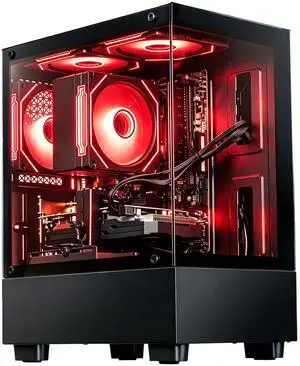 LXZ Gaming PC Prebuilt Gaming Desktop R7 4700LE, Radeon RX 580,16GB DDR4 RAM, 512GB NVMe SSD,Prebuilt Gaming PC Tower, Supports WIFI 6, Bluetooth 5.2