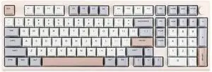 EPOMAKER Galaxy100 QMK/VIA Wireless Gaming Keyboard, Aluminum Shell, Bluetooth/2.4Ghz/USB-C, Pre-Lubed Hot-Swappable Linear Switches, NKRO, RGB Backlit (Creamy White, Marble White Switch)