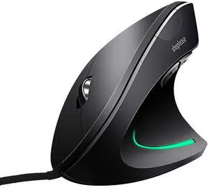 Wired Vertical Mouse, Optical Ergonomic Mouse with 4 Adjustable 800/1200/2000/3200, 5 Buttons USB Computer Mouse, Better for Large and Medium Sized Hands