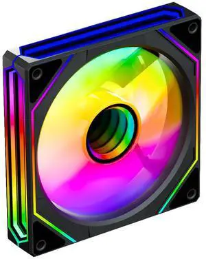 Jungle Leopard Prism6 PRO ARGB X3 Computer Case Fan,Infinite Mirror Light Effect Design Cooling Fan, 120mm CPU Fan PWM 1600RPM 2MMH20 HDB Bearing for PC Fans(Black-1Pack)