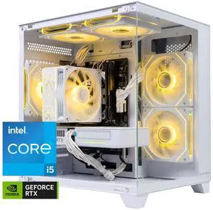 ALCPOK X1 Gaming Desktop PC  Intel Core i5-14400F, GeForce RTX 5060 8GB, 32GB DDR4 3200MHz RAM, 1TB NVMe SSD, Wi-Fi 6E, Windows 11 Home