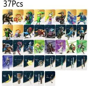 37 PCS Zelda Amiibo Cards,Zelda & Loftwing NFC Tags Amiibo Card, Zelda Tears of the Kingdom Amiibo For Switch Game Card