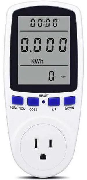 Digital Power Meter US Plug LCD Power Saving Energy Monitor Watt Amp Volt KWh Meter Electricity Analyzer