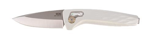 SOG ONE ZERO AU​ / 3.1" DROP POINT BLADE/BOX/SILVER + CHROME
