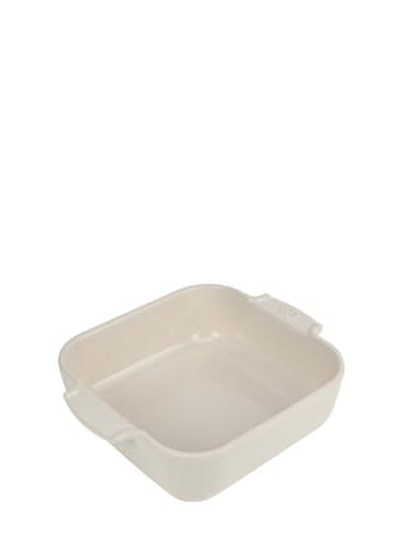 Peugeot - Appolia Square Oven Dish - Ceramic Baker with Handles - Ecru, 6.5 x 2 inches