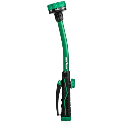 Rain Bird TRNZL8PWAND16 16" Watering Wand Garden Hose Nozzle, Front Trigger, Carbon Fiber Texture, 8-Pattern