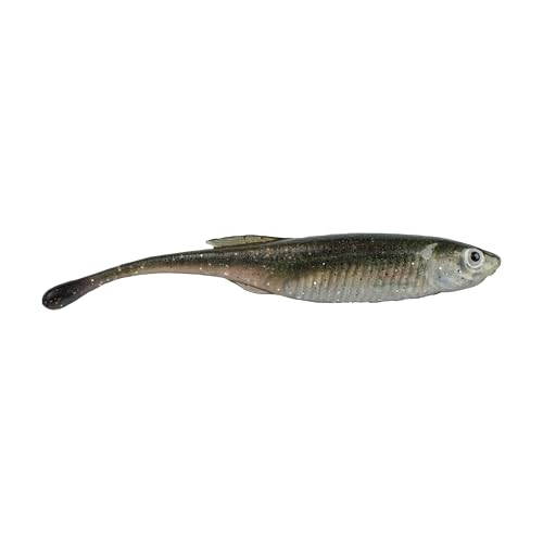 Berkley PowerBait Drip Minnow Fishing Bait, HD Spottail Shiner, 3 in, Irresistible Flavor, Realistic Body and Head, Subtle Action, Ideal for Finesse Techniques