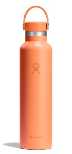Hydro Flask Water Bottle - Insulated Stainless Steel - Non Spill, Leakproof in 24 Oz Nectar Orange