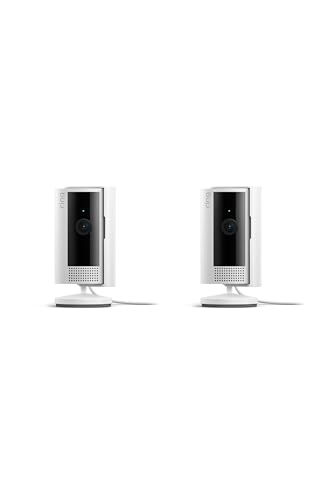 Ring Indoor Cam, Home or business security in 1080p HD video, 2-pack, White