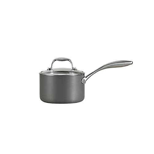 Tramontina OnyxPro Hard Anodized Non Stick 2-Quart Small Sauce Pan with Glass Lid, Oven Safe